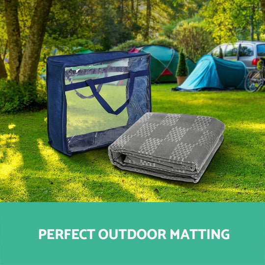 5M X 2.5M 600Gsm Caravan Camping Floor Matting Mesh - Weisshorn Heavy Duty Annex