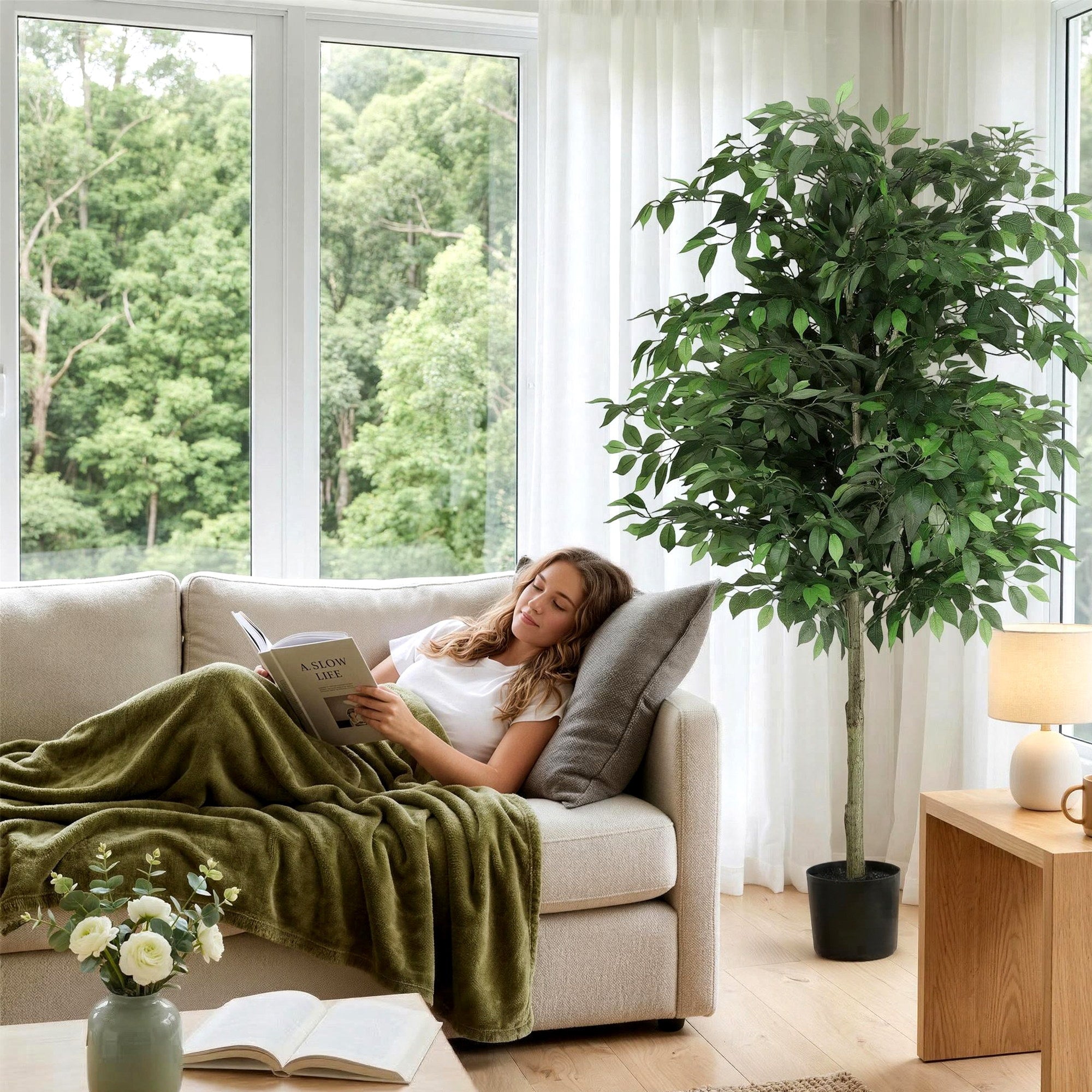 Artificial Ficus Tree 1.8m Indoor Plant Decor | Simpledeals
