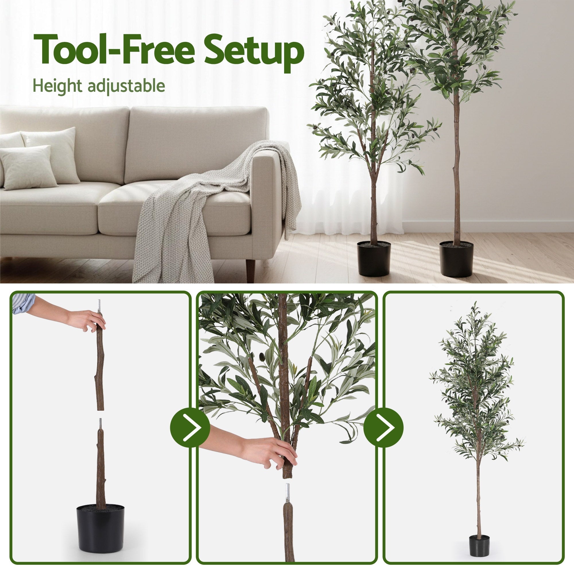 Artiss 210cm Artificial Olive Tree Indoor Plant | Simpledeals