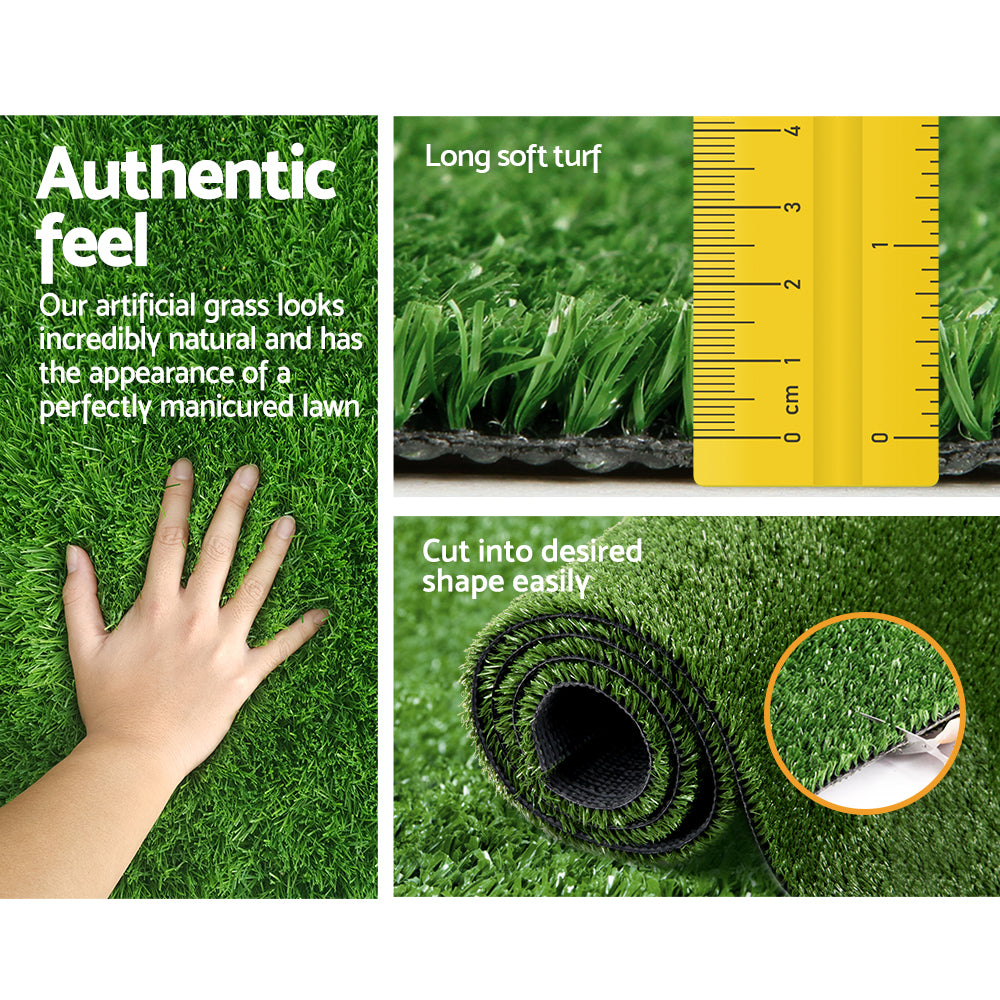 Artificial Grass 17mm 2x10M Synthetic Lawn Turf Olive Garden Flooring