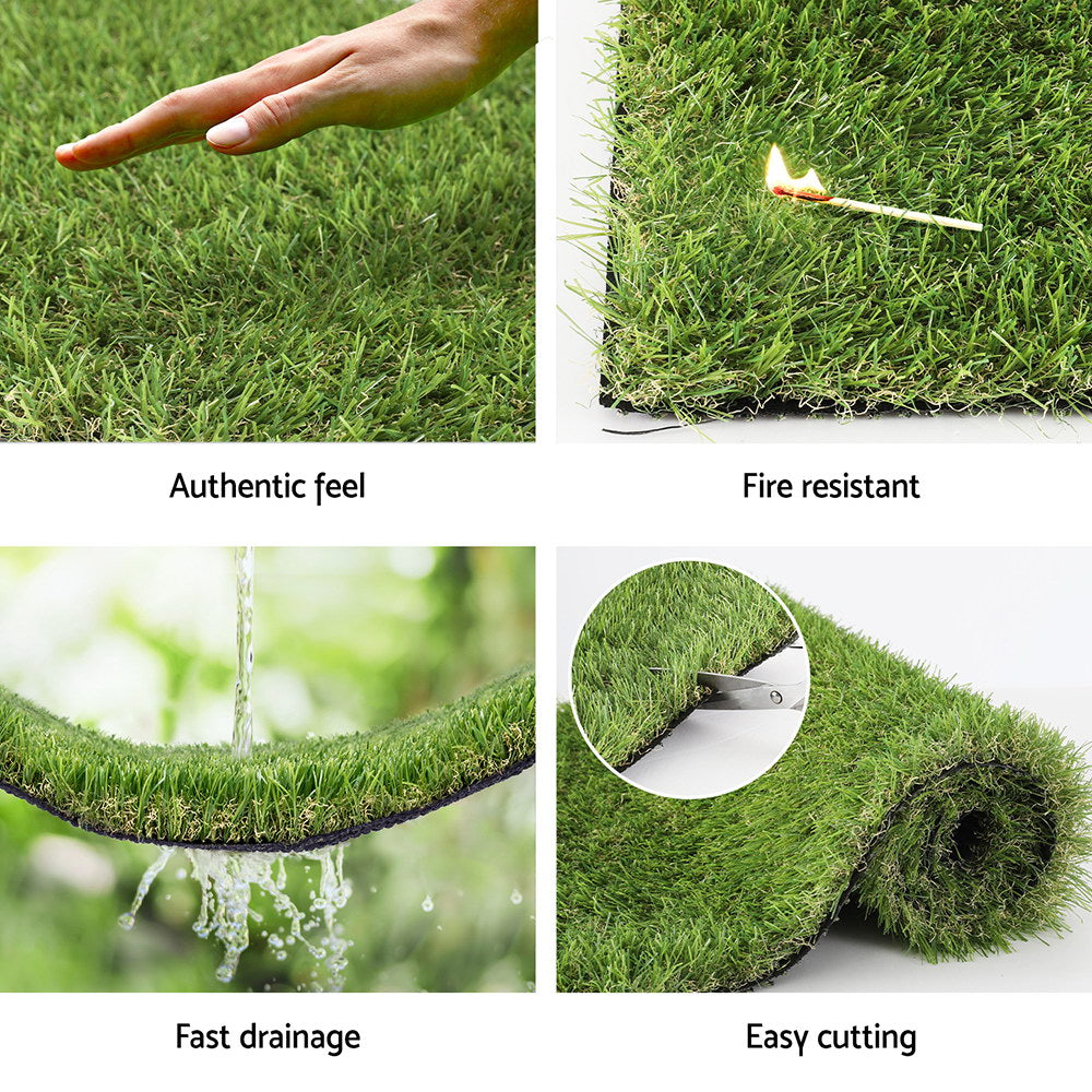 Artificial Grass Synthetic Fake Lawn Turf Plastic Plant 4-coloured