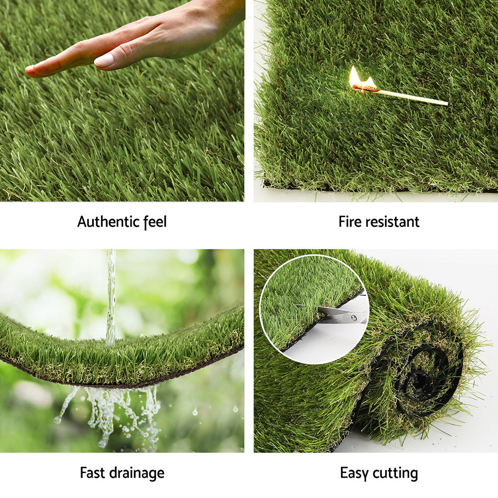 Artificial Grass Synthetic Fake Lawn Turf Plastic Plant 4-coloured