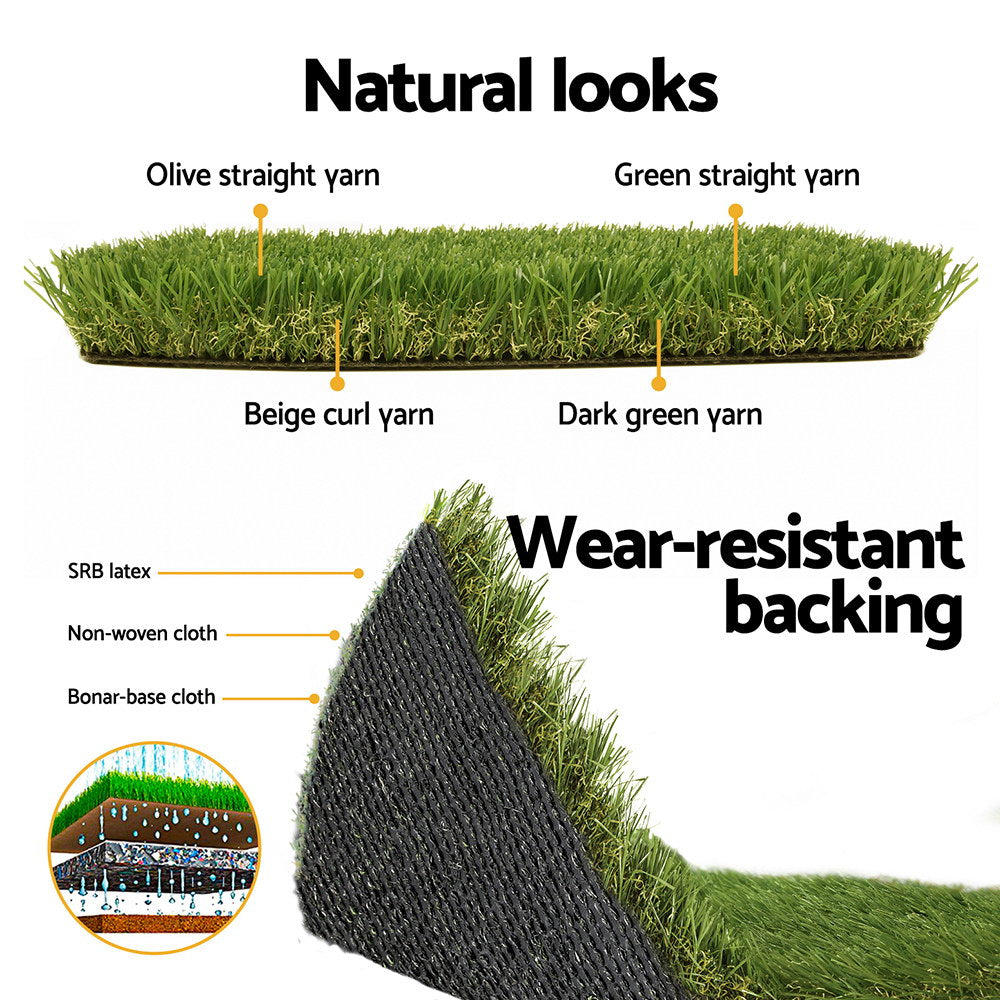 Artificial Grass Synthetic Fake Lawn Turf Plastic Plant 4-coloured
