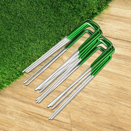 100pcs Synthetic Grass Pins & Joining Tape - Fake Lawn & Weed Mat - Artificial Grass