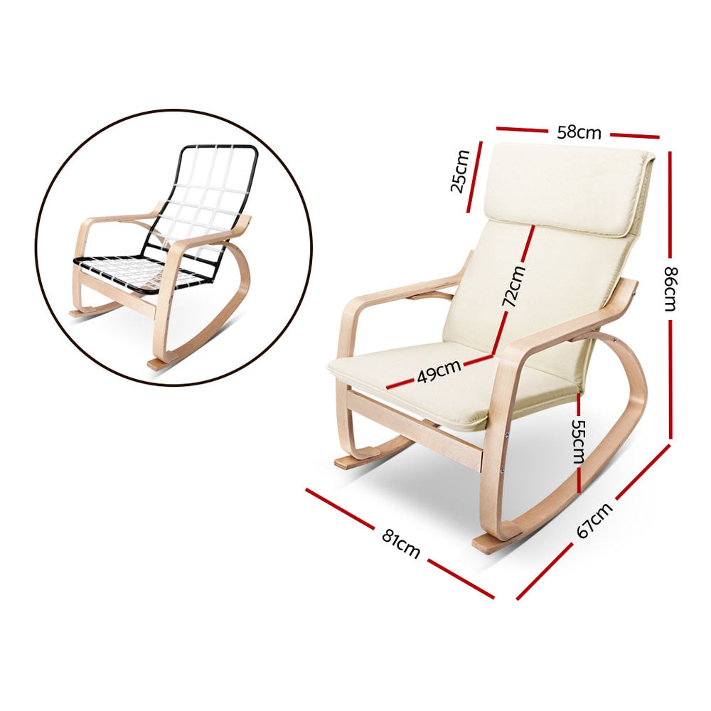 Rocking Armchair Bentwood Frame Aero Relax Chair