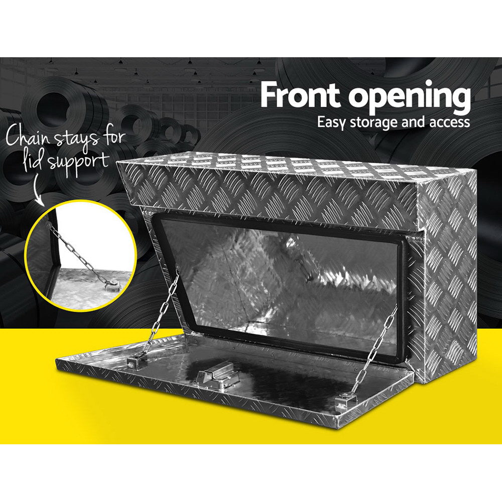 Aluminium Ute Tool Box Pair Of Toolbox Tray Vehicle Storage Lock