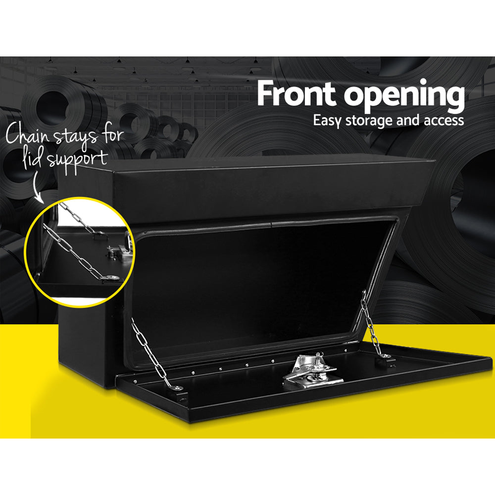 Steel Ute Tool Box Right Toolbox Under Tray Vehicle Storage Lock