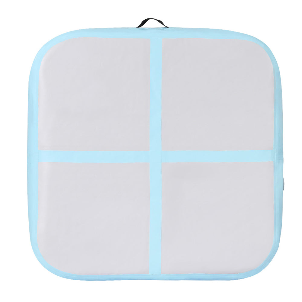 1m Air Track Mat Inflatable Gymnastics Tumbling Mat W/ Pump Colourful
