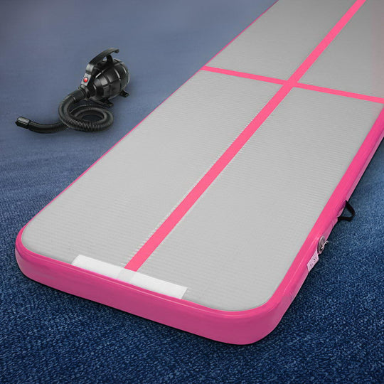 Gofun 3X1M Inflatable Air Track Mat With Pump Tumbling Gymnastics Pink - Gymnastics