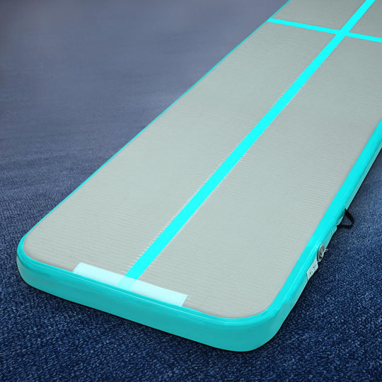 Gofun 4X1M Inflatable Air Track Mat Tumbling Floor Home Gymnastics Green - Gymnastics