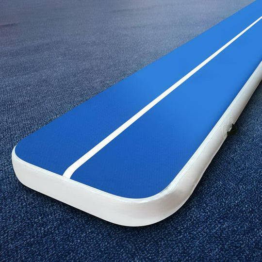 4M X 1M Inflatable Air Track Mat 20Cm Thick Gymnastic Tumbling Blue And White - Gymnastics