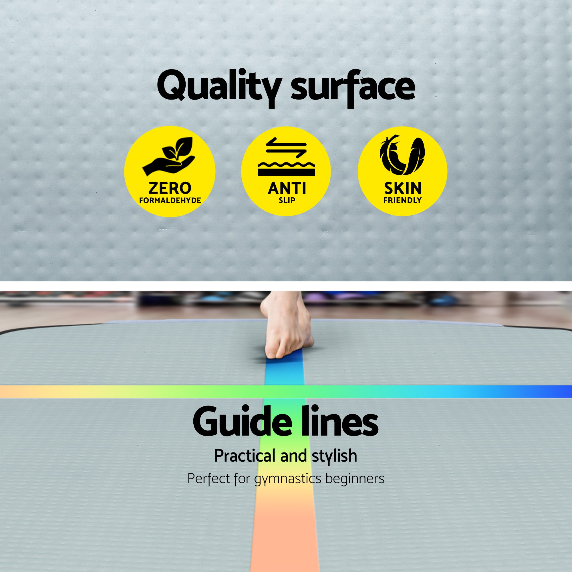 4X1X0.2M Air Track Inflatable Tumbling Mat Gymnastics Yoga Mat