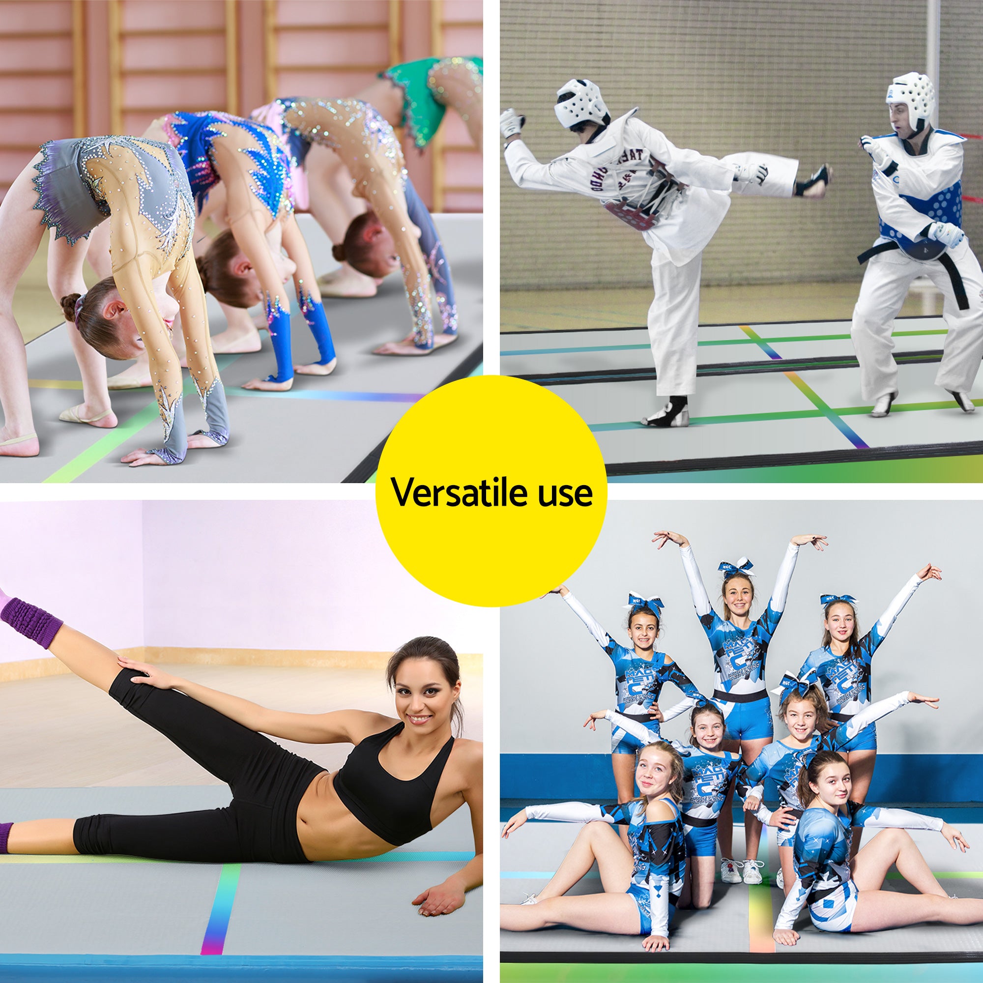 4X1X0.2M Air Track Inflatable Tumbling Mat Gymnastics Yoga Mat