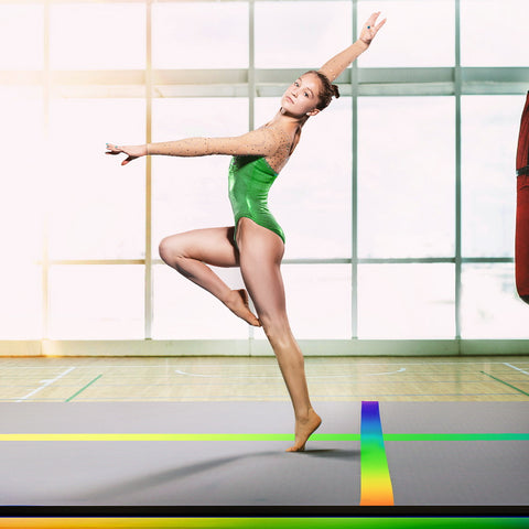 5M Air Track Gymnastics Tumbling Exercise Mat W/ Pump Inflatable Colour