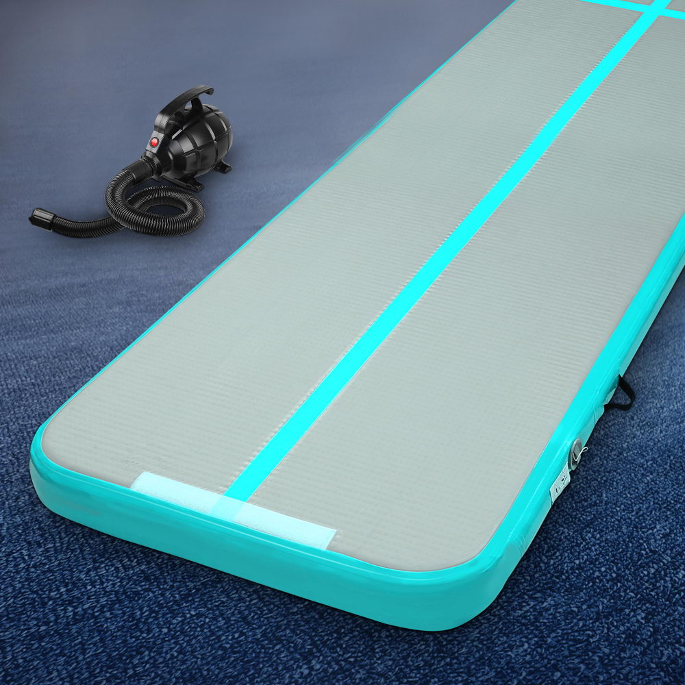 Gofun 5X1M Inflatable Air Track Mat With Pump Tumbling Gymnastics Green