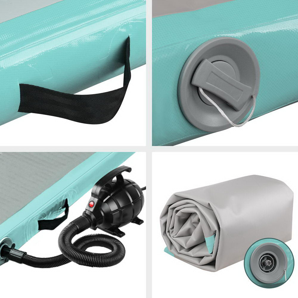 Gofun 5X1M Inflatable Air Track Mat With Pump Tumbling Gymnastics Green