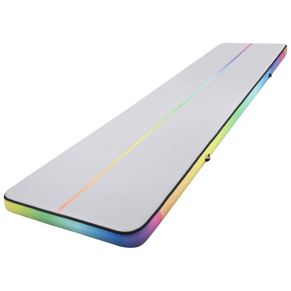 Gymnastics - 6M Air Track Mat Inflatable Gymnastics Tumbling Mat W/ Pump Colourful