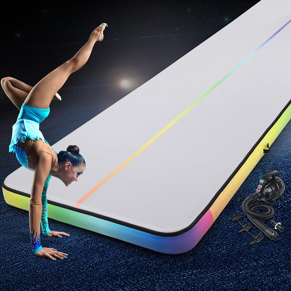 6M Air Track Mat Inflatable Gymnastics Tumbling Mat W/ Pump Colourful, Gymnastics - photo 7