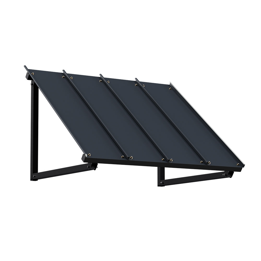 Black colour - Window Door Awning Canopy 1mx1.2m Black Metal Frame