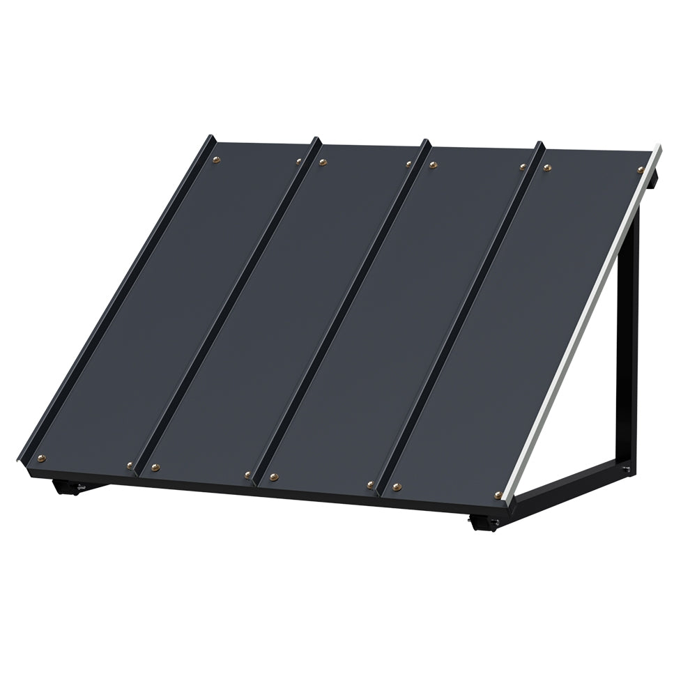Metal finish - Window Door Awning Canopy 1mx1.2m Black Metal Frame