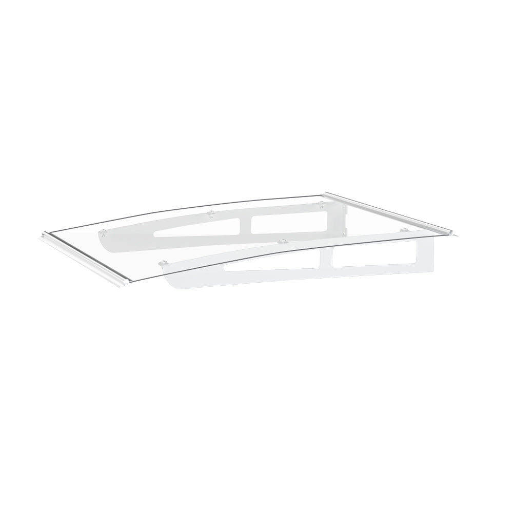 Window Door Awning Canopy 1Mx1M Transparent Solid Sheet Aluminum Frame