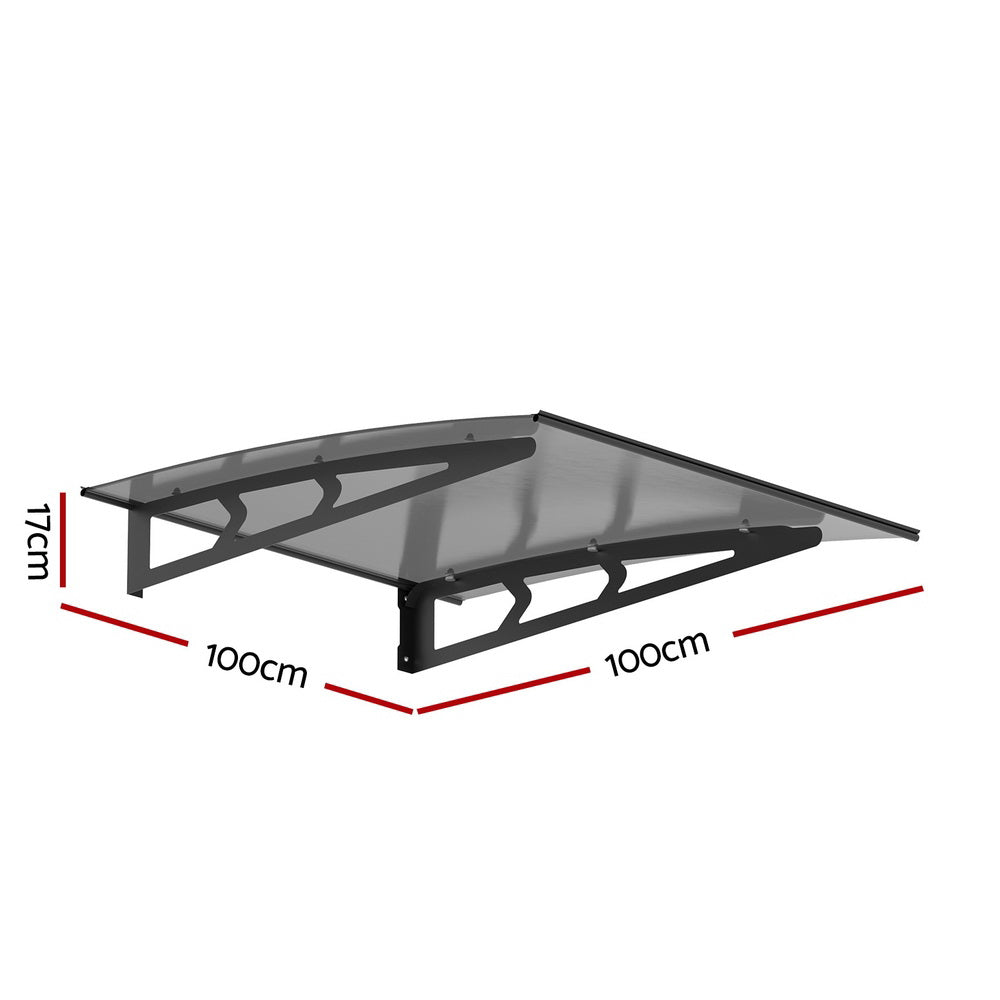 Window Door Awning Canopy Grey Solid Sheet Metal Frame | Metal finish