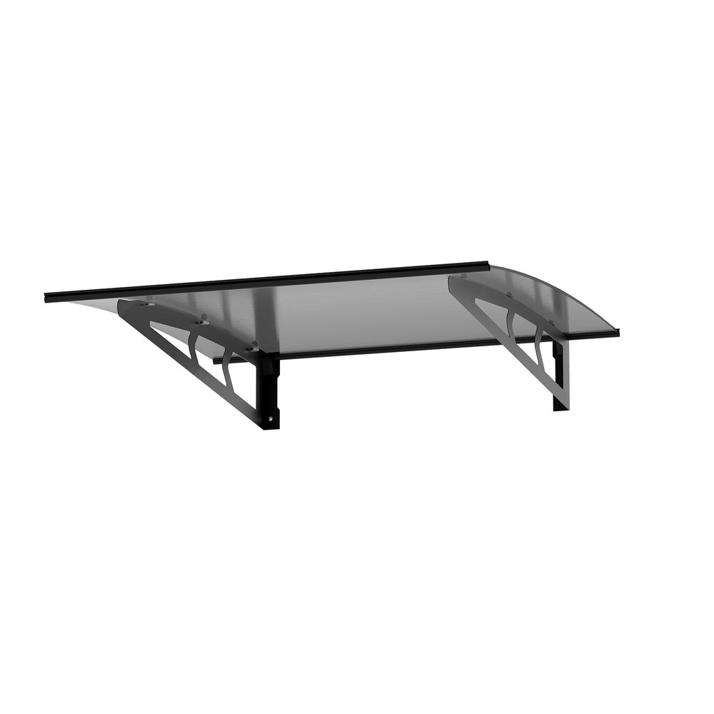 Awnings - Window Door Awning Canopy Grey Solid Sheet Metal Frame