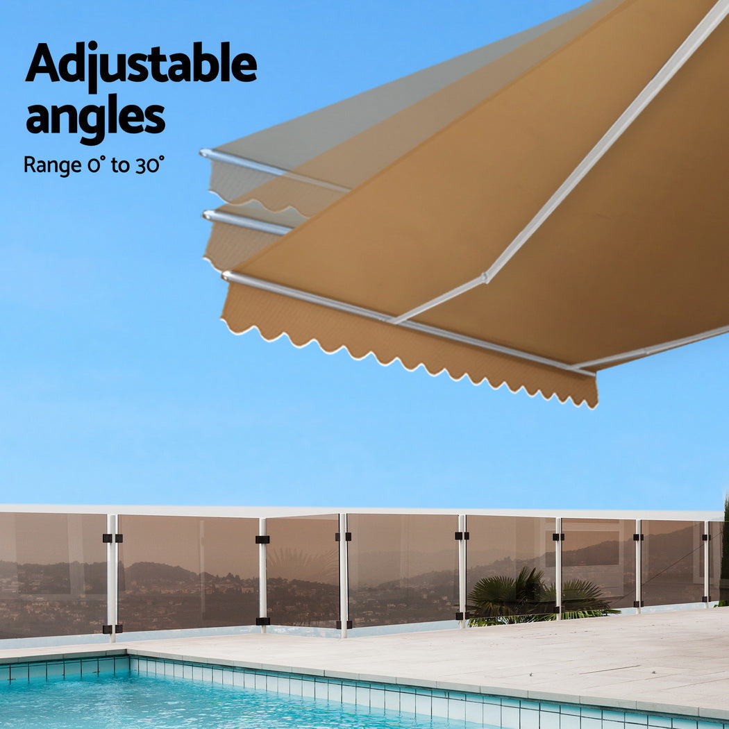 Retractable Folding Arm Awning Manual Sunshade | Awnings - photo 6