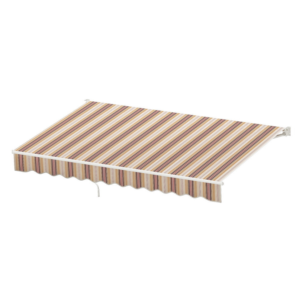 Awnings - Retractable Folding Arm Awning Manual Sunshade 3Mx2.5M