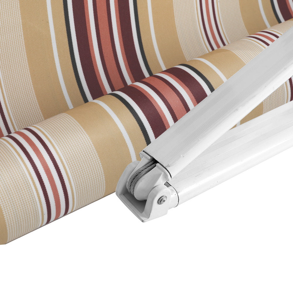 Retractable Folding Arm Awning Manual Sunshade 3Mx2.5M, Awnings