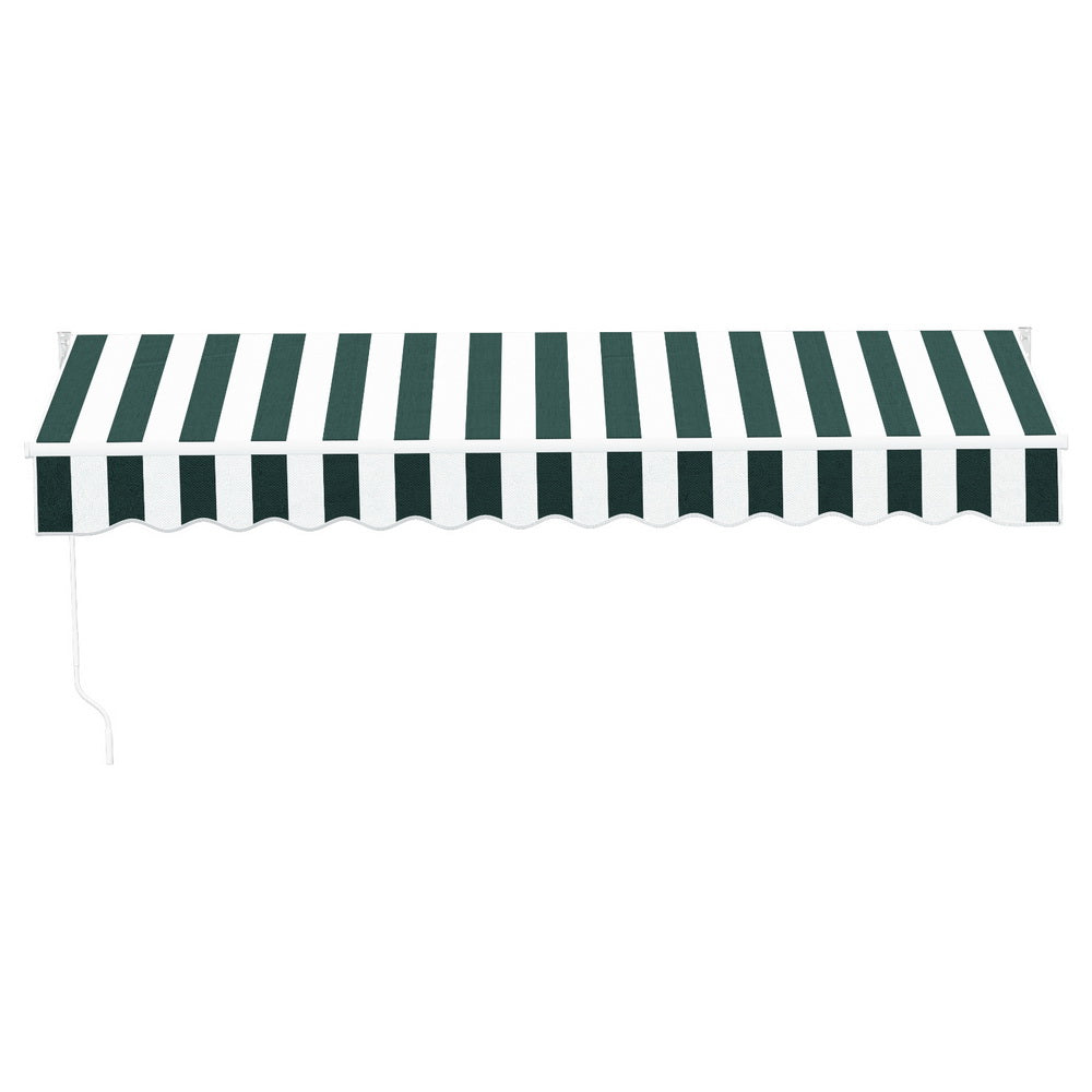 Beige Brown - Retractable Folding Arm Awning Manual Sunshade 3Mx2.5M - photo 11