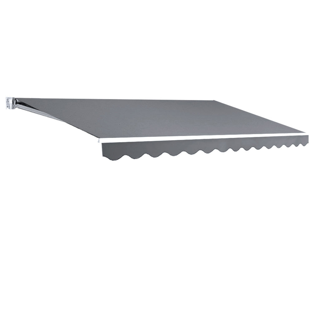 Grey colour - Retractable Folding Arm Awning Manual Sunshade 3Mx2.5M Pearl Grey