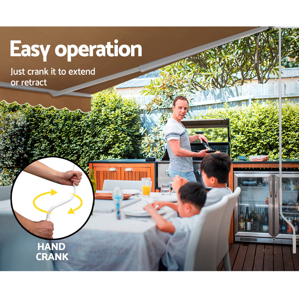 Retractable Folding Arm Awning Manual Sunshade