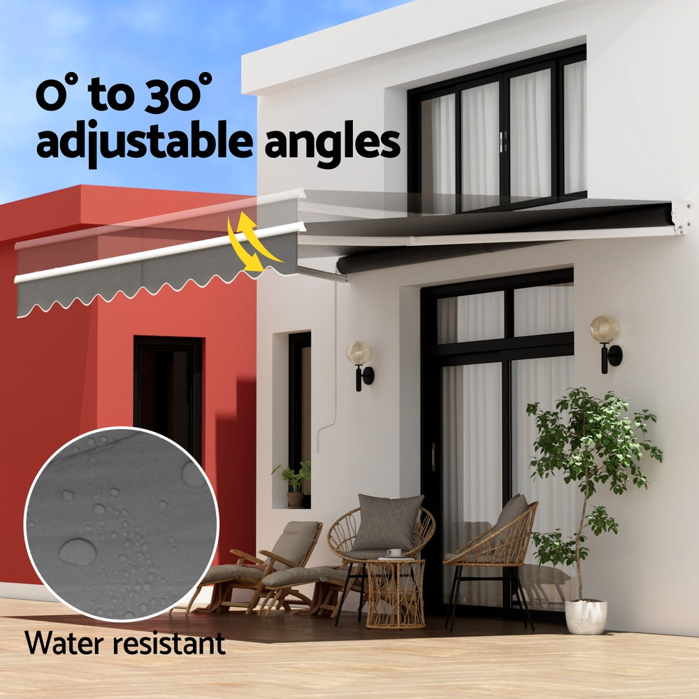 Retractable Folding Arm Awning Manual Sunshade
