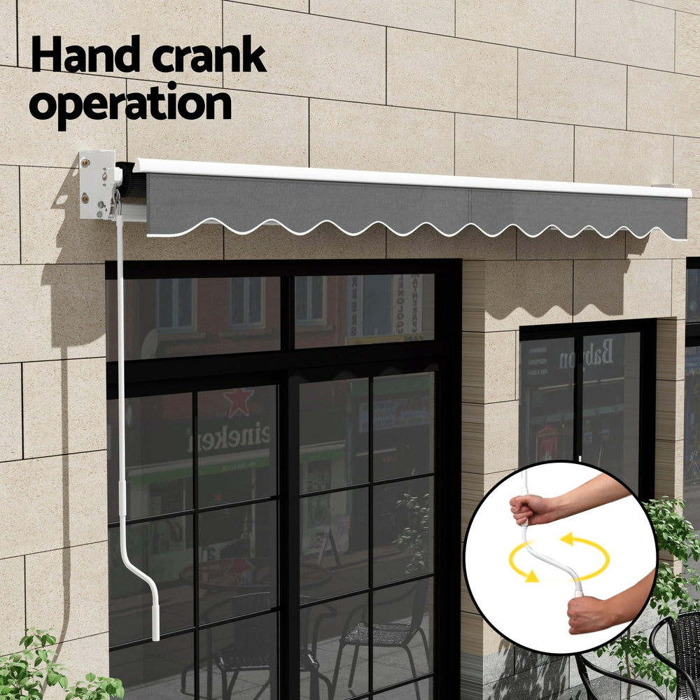 Retractable Folding Arm Awning Manual Sunshade