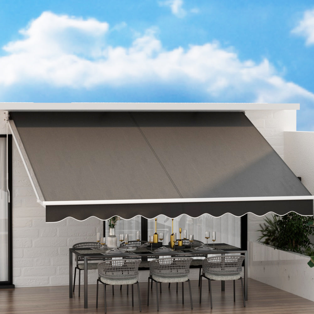 Retractable Folding Arm Awning Manual Sunshade