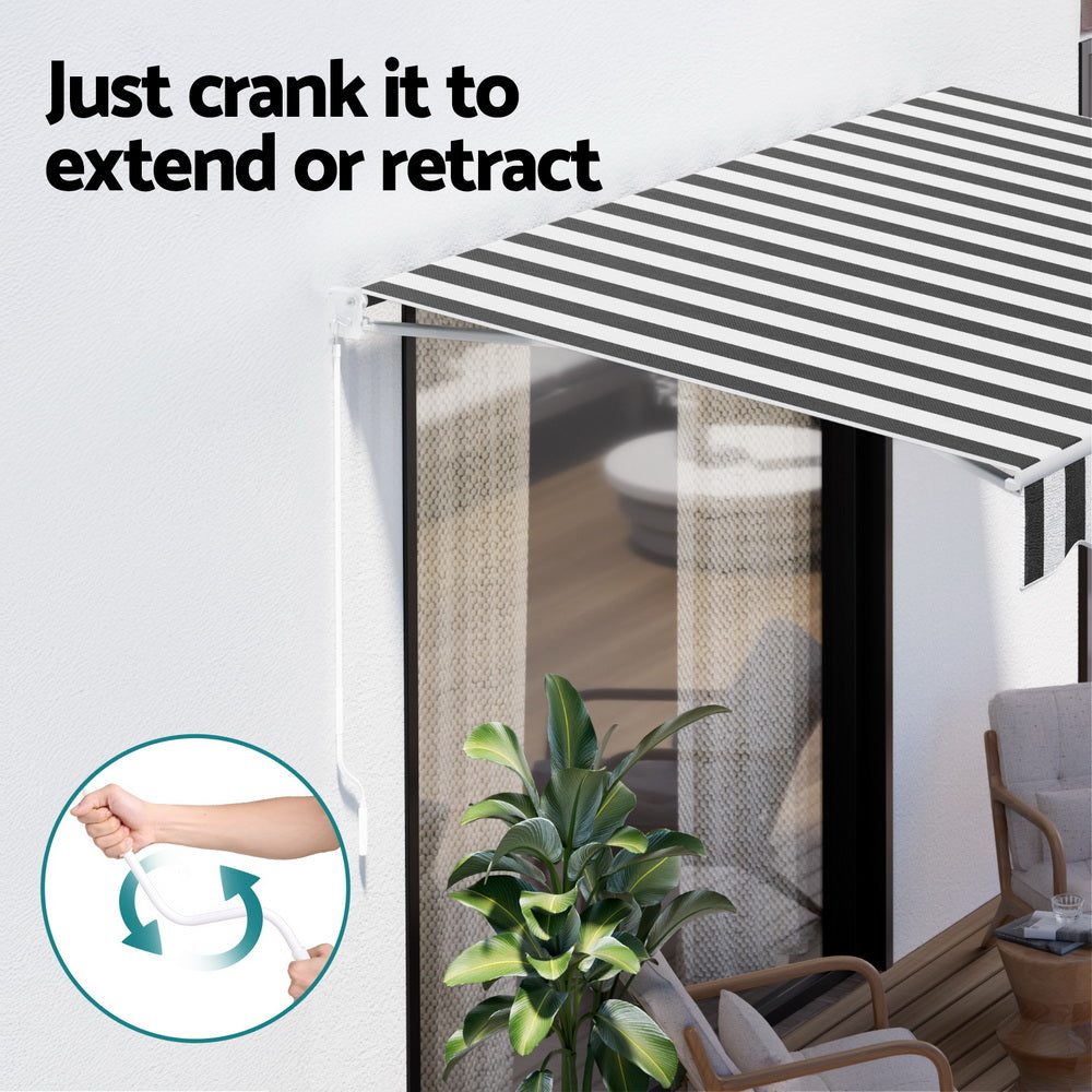 Retractable Folding Arm Awning Manual Sunshade | Awnings - photo 21