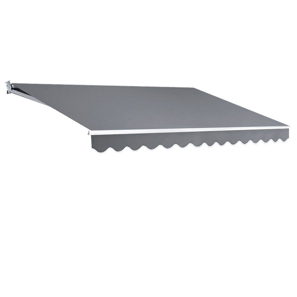 Retractable Folding Arm Awning Manual Sunshade Beige/Pearl Grey with Beige colour