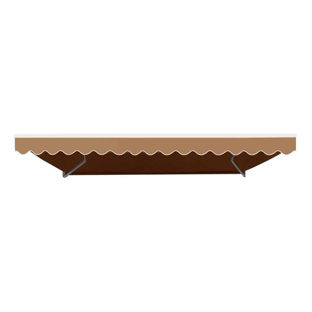 Retractable Folding Arm Awning Motorised Remoter Sunshade 2.5Mx2M Beige | Beige colour