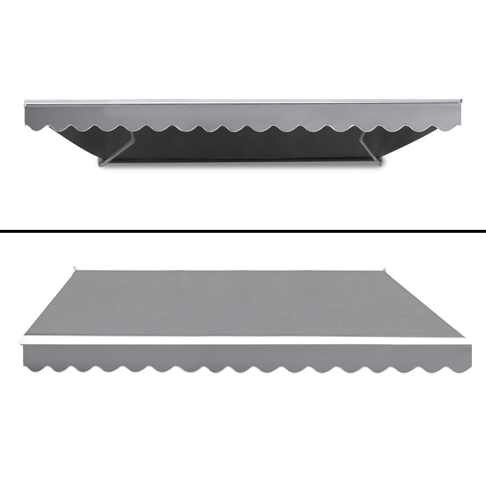Retractable Folding Arm Awning Motorised Sunshade 4Mx2.5M Pearl Grey | Awnings