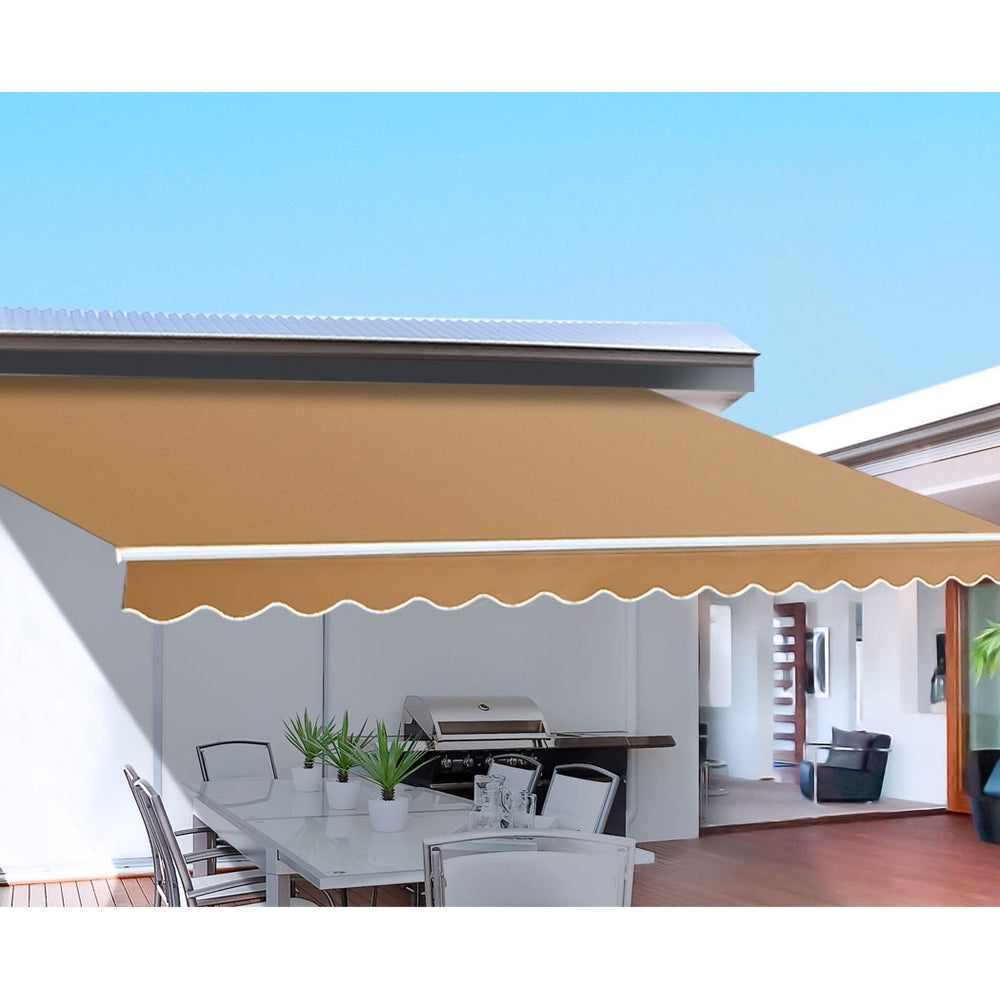 Grey colour - Folding Arm Awning Motorised Outdoor Sunshade - Grey - photo 22