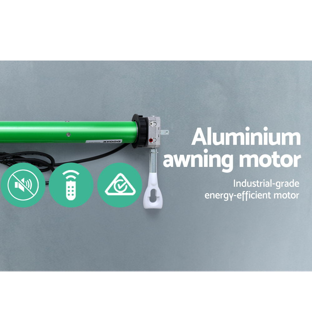 Folding Arm Awning Motorised Outdoor Sunshade - Grey - Grey colour - photo 40