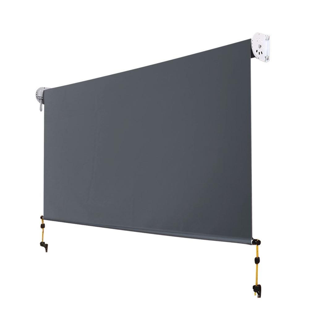 2.4x2.5m Retractable Outdoor Blinds Awning Grey Canopy Shade