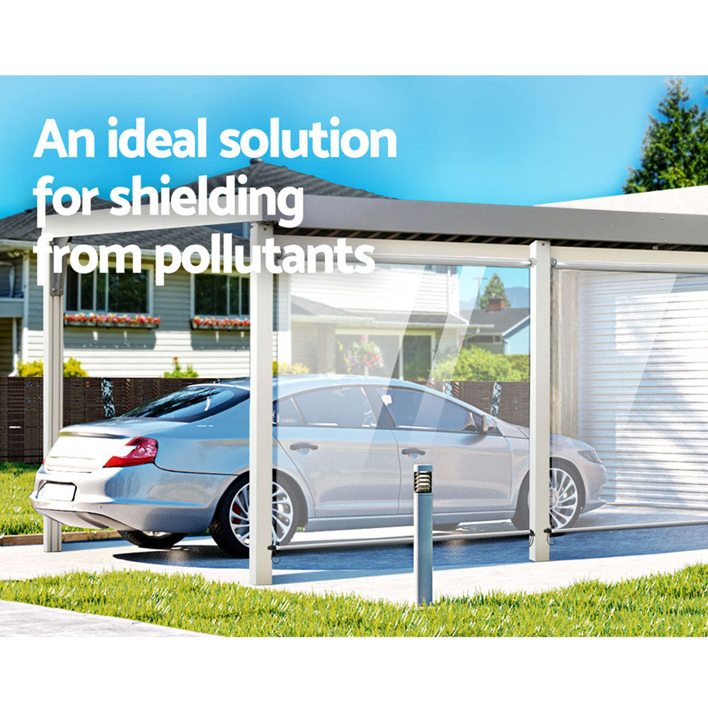 Transparent Outdoor Blinds Roll Down Awning 1.5x2.4M Window Shade