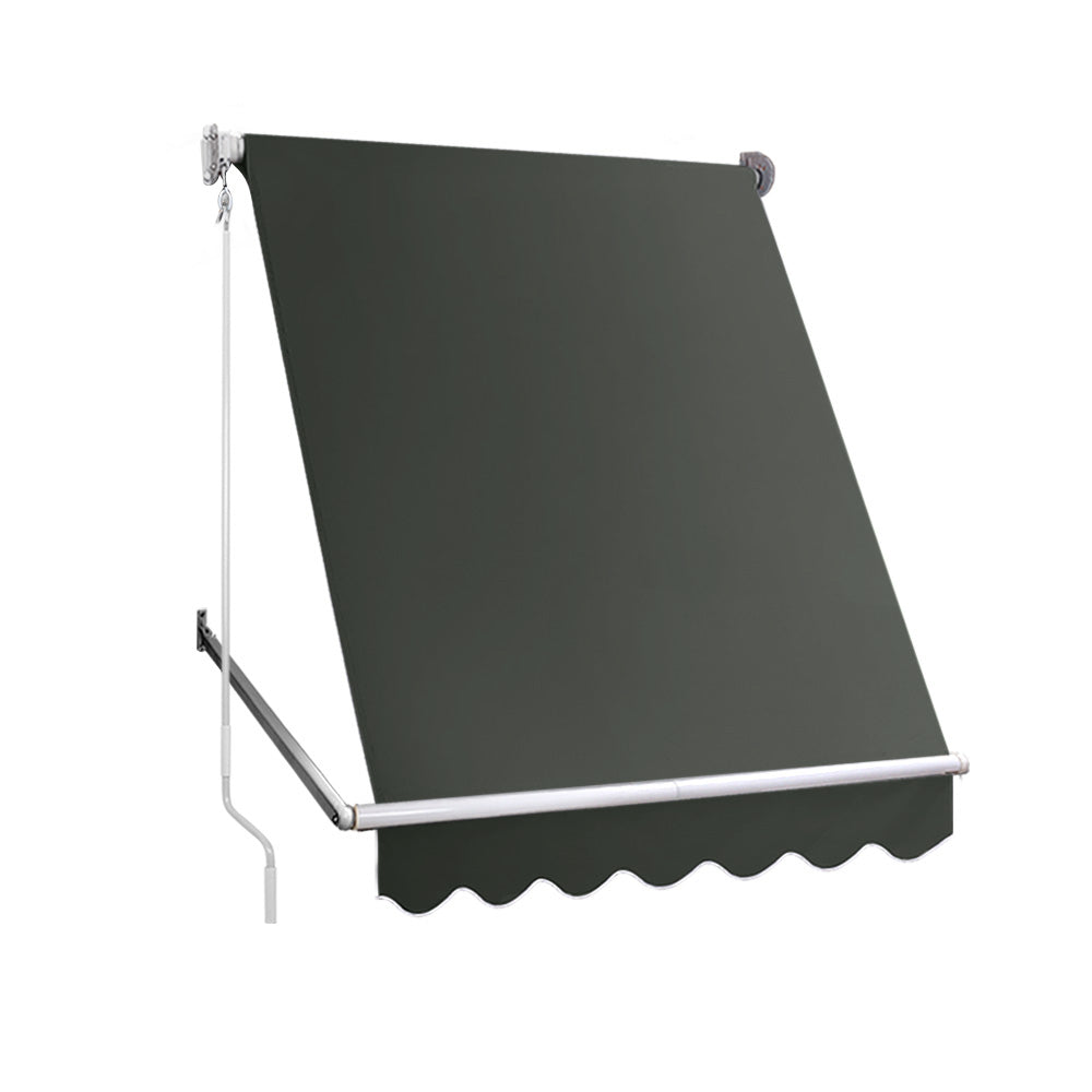 Awnings - Window Fixed Pivot Arm Awning Outdoor Blinds Retractable Canopy1.5X2.1M