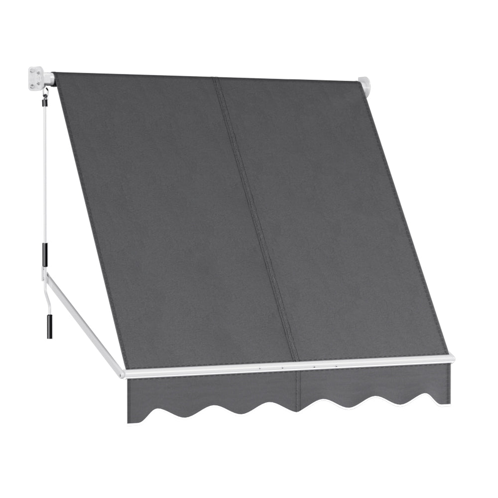 Fixed Pivot Arm Window Awning 2.1X2.1M Beige/Grey with Beige colour