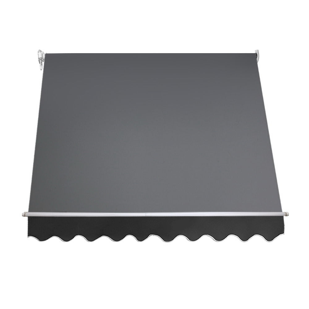 Window Fixed Pivot Arm Awning Outdoor Blinds Retractable Patio 2.4X2.1M