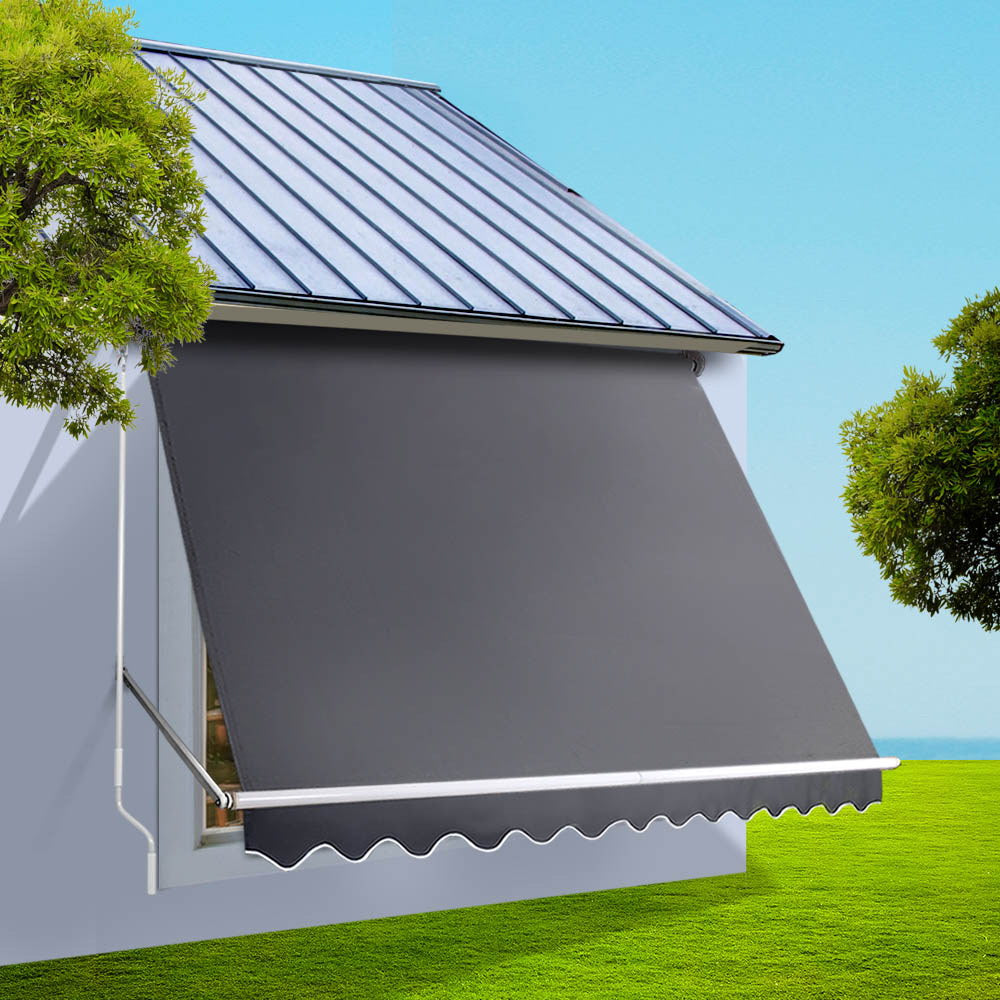 Window Fixed Pivot Arm Awning Outdoor Blinds Retractable Canopy3.1X2.1M - Awnings
