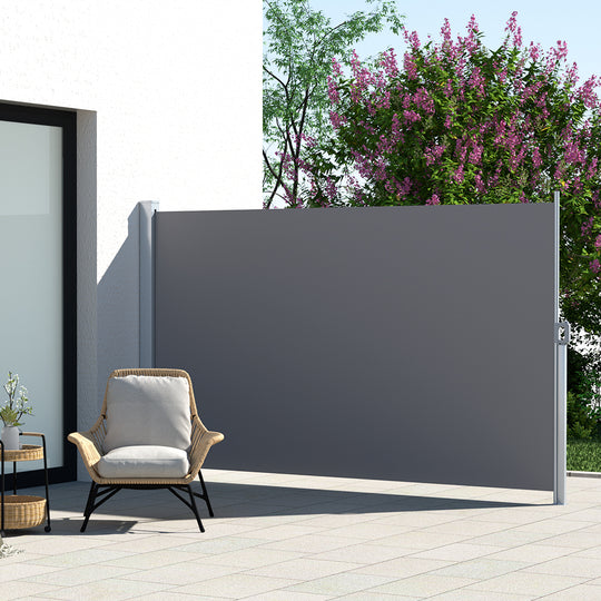 Side Awning Sun Privacy Screen 2X3M Grey