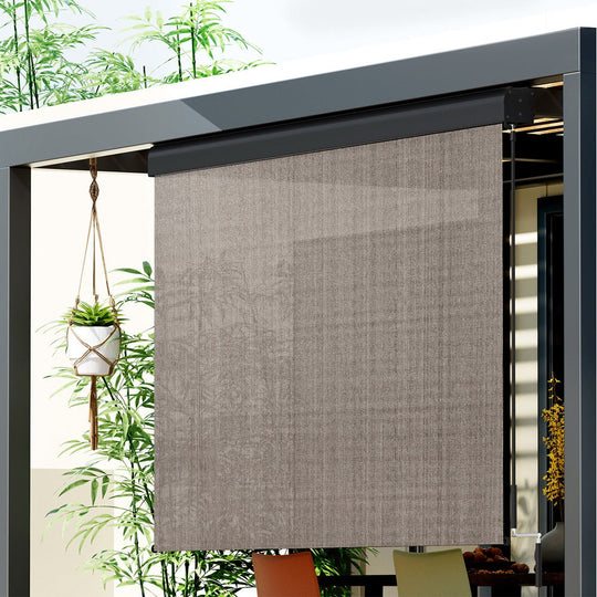 Outdoor Blinds Light Filtering Roll Down Awning Shade